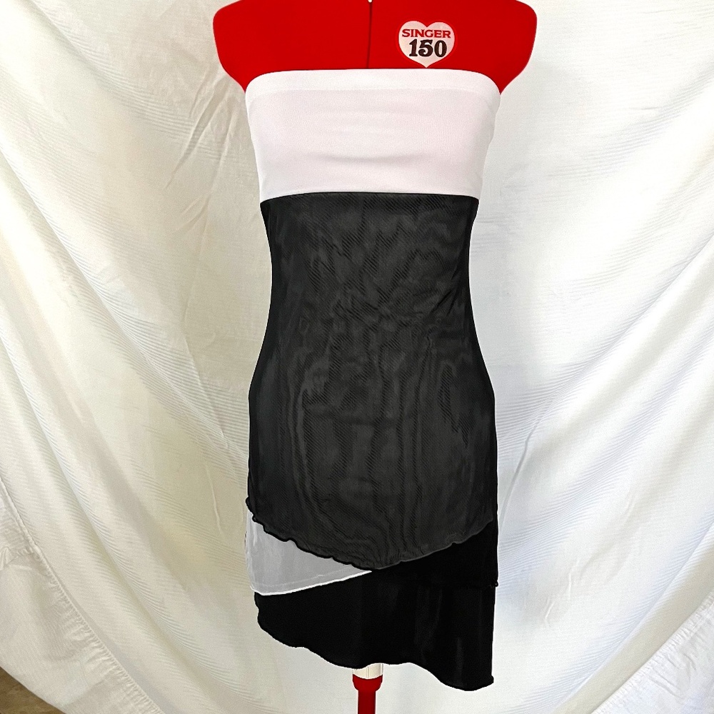 Vintage Vanity Black and White Mini Dress Small